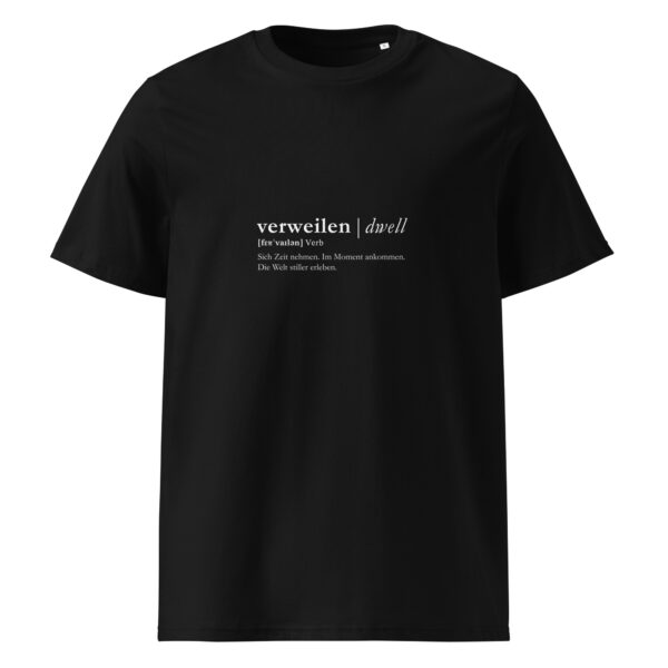 Woman Verweilen – Bio Baumwolle T-Shirt black